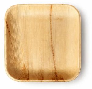 9 Inch Flat Square Areca Leaf Plate