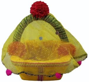 Decorative Plastic Basket for Thakur Ji Pooja