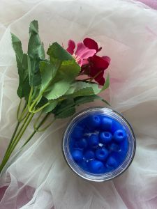 Blue Bubble Jar Candle