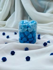 Blue Heart Jar Candle