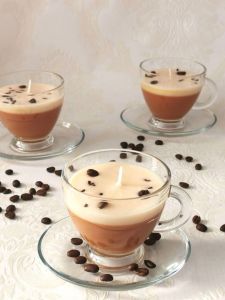 Coffee Cup Glass Candle