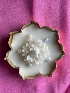 Designer Floral Bowl Candle