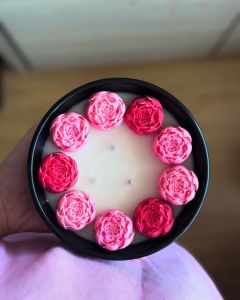 Rose Bouquet Bowl Candle