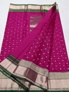 Katan Organza Silk Sarees Pure Chanderi Handloom