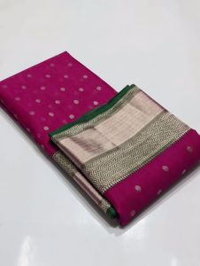 Katan Organza Silk Sarees Pure Chanderi Handloom