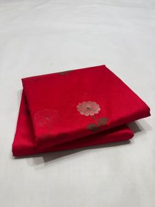Red Pattu Soft Silk Sarees Pure Chanderi Handloom