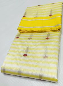 Yellow Pattu Soft Silk Sarees Pure Chanderi Handloom
