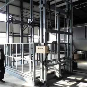 Mild Steel Hydraulic Double Mast Industrial Cage Lift