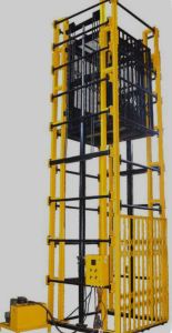 Mild Steel Hydraulic Double Mast Industrial Cage Lift