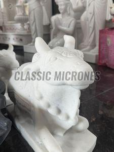 White Marble Nandi Statue