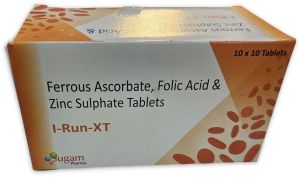 I-Run-XT Ferrous Ascorbate Folic Acid Zin Sulphate Tablets