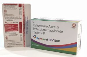Pentacef CV 500mg Cefuroxime Axetile Potassium Clavulanate Tablets