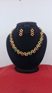Designer Geometric Square Necklace Set