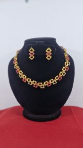 Designer Geometric Square Necklace Set