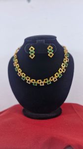 Designer Geometric Square Necklace Set