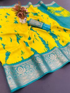 Soft Dola Silk Jacquard Border Printed Saree