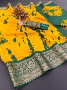 Soft Dola Silk Jacquard Border Printed Saree