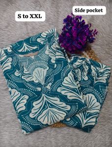 Stylish Rayon Printed Kurti Pant Set