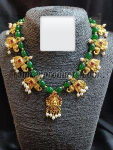 Beautiful Elephant Micro Gold Polish Necklace