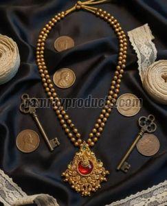Laxmi Mata Design Double Layer Micro Gold Polish Necklace