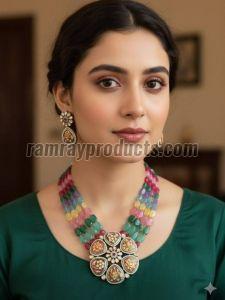 Multicolor Bead Traditional Pendant Set