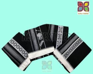 Black Printed Cotton Dhoti