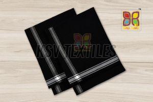South Indian Black Pure Cotton Dhoti