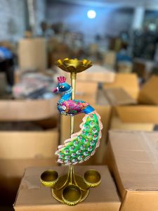 Antique Brass Metal Peacock Urli