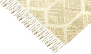 Geometric Taupe Flat Weave Rug