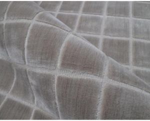 Light Grey Grid Handloom Carpet