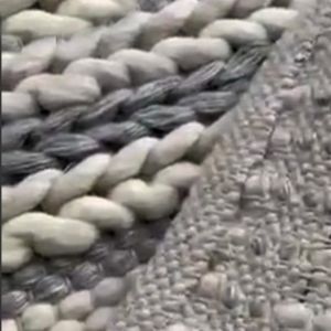 Chunky Braided Stripe Textured Carpet