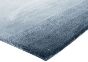 Blue Gradient Ombre Viscose Rug