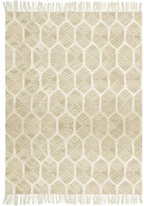 Geometric Taupe Flat Weave Rug