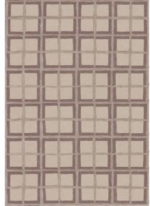 Sand Clay Brown Aureum Frame Woolen Rug