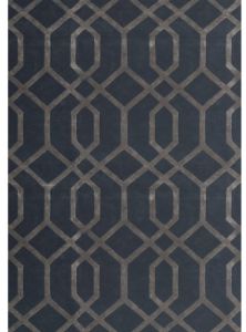 Midnight Blue Obsidian Vault Woolen Rug