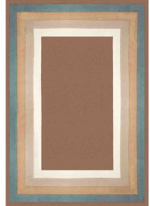 Muted Tea Clay Brown Atelier Blocks Woolen Rug