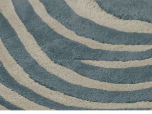 Beige Ocean Teal Tidal Reverie Woolen Rug