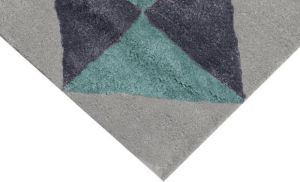 Teal Charcoal Nordic Prism Woolen Rug