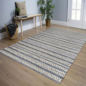 Chunky Braided Stripe Textured Carpet
