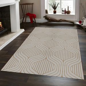 Golden Wave Woolen Rug