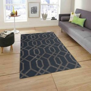 Midnight Blue Obsidian Vault Woolen Rug