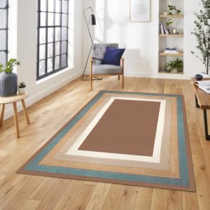 Muted Tea Clay Brown Atelier Blocks Woolen Rug