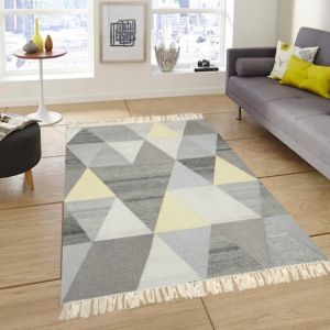 Scandinavian Tri-Tone Flat Weave Dhurrie