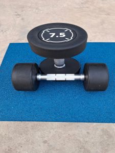 7.5 Kg Rubber Coated Gym Dumbbell