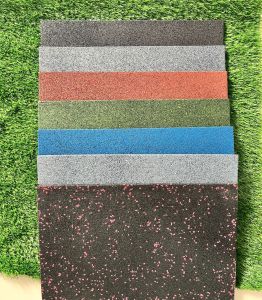Colored Rubber Gym Flooring Tile