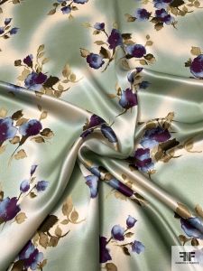 Digital Print Swiss Satin Fabric
