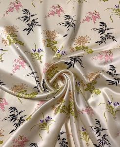 Digital Print Swiss Satin Fabric