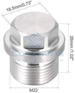 Stainless Steel Male Hex Plug