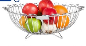 Stainless Steel Sunflower Fruit Basket