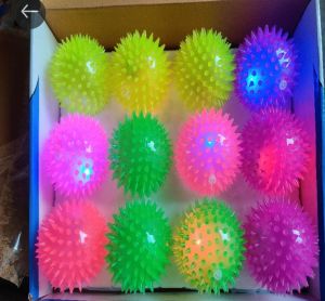 Multicolor LED Light-Up Spike Ball